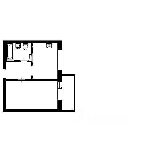 Планировка этой квартиры по данным Циан