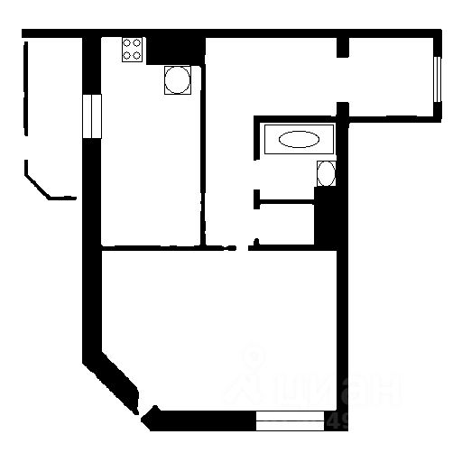 Планировка этой квартиры по данным Циан