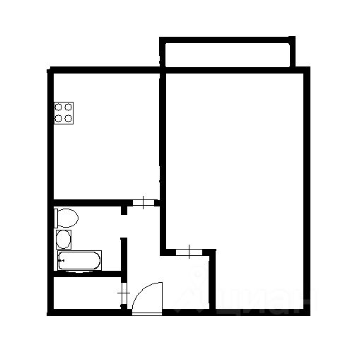 Планировка этой квартиры по данным Циан