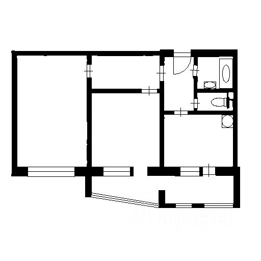 Планировка этой квартиры по данным Циан