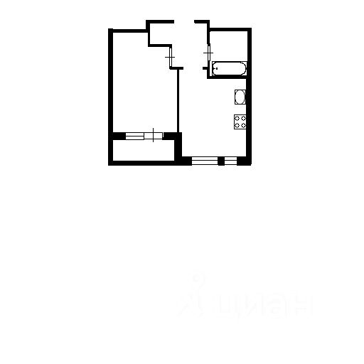 Планировка этой квартиры по данным Циан