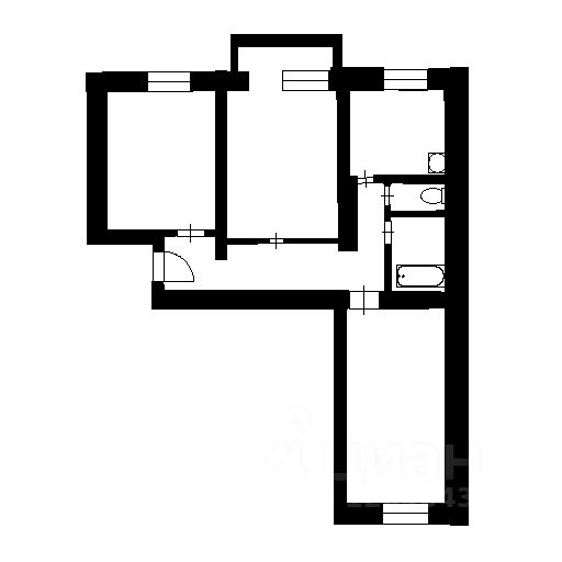 Планировка этой квартиры по данным Циан
