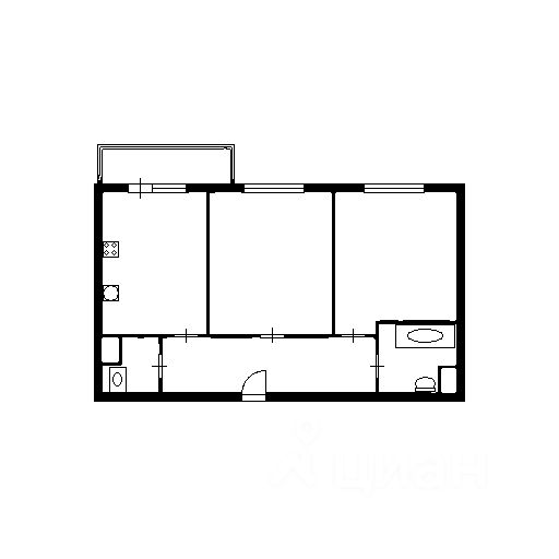Планировка этой квартиры по данным Циан