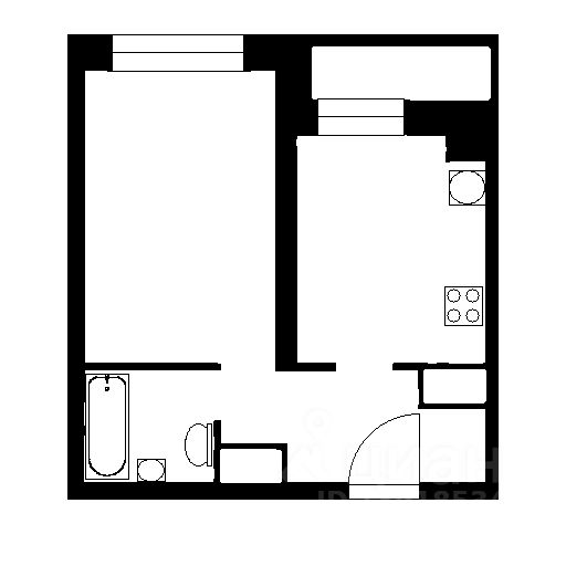 Планировка этой квартиры по данным Циан