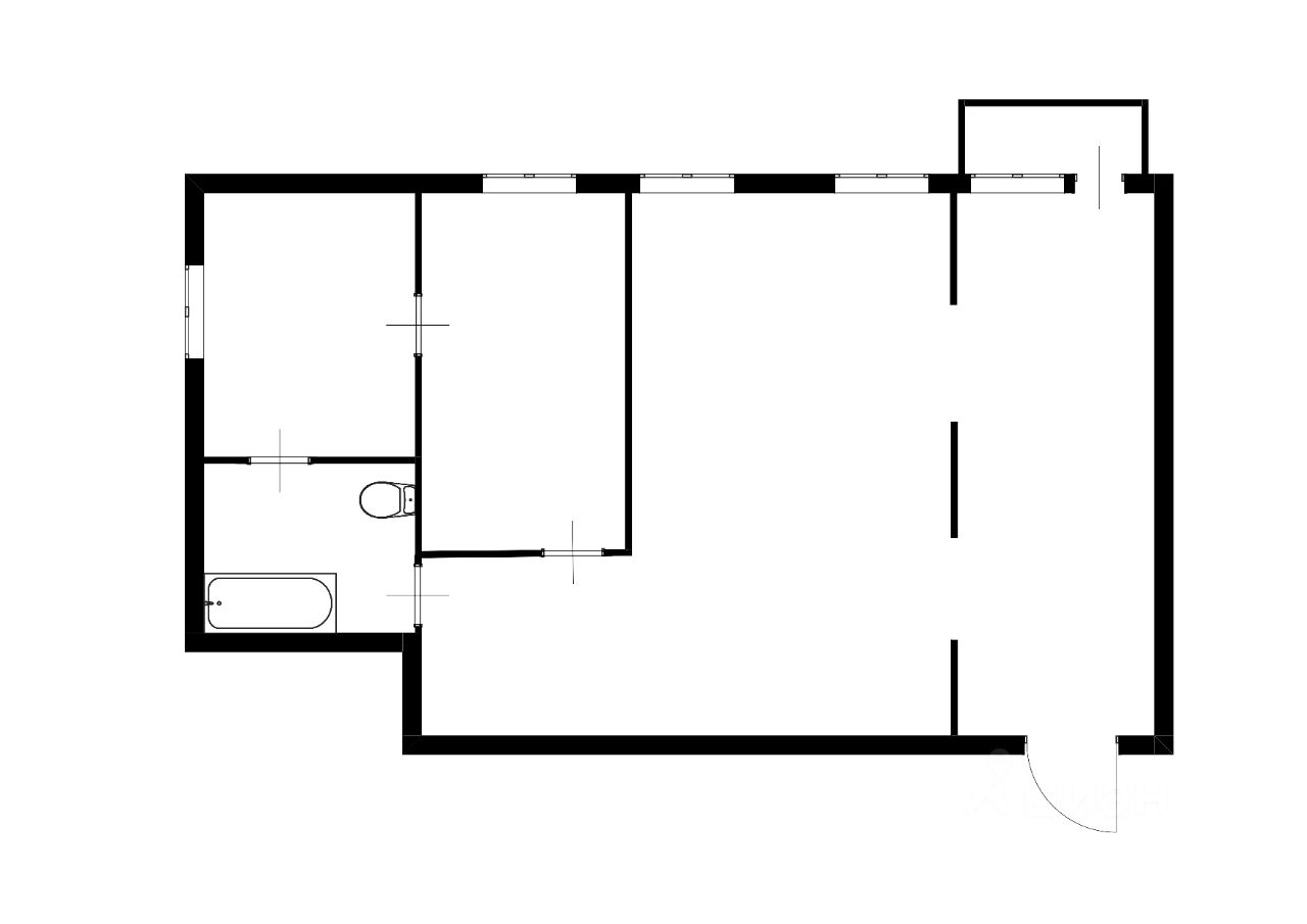 Планировка этой квартиры по данным Циан