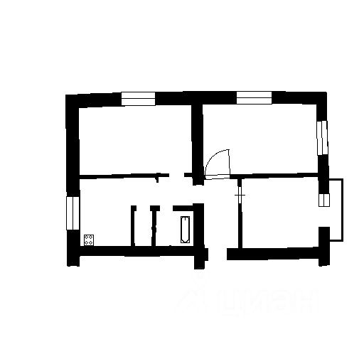 Планировка этой квартиры по данным Циан