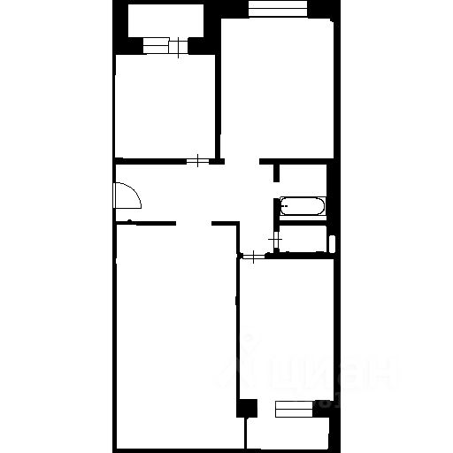 Планировка этой квартиры по данным Циан