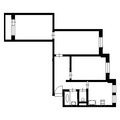 Планировка этой квартиры по данным Циан