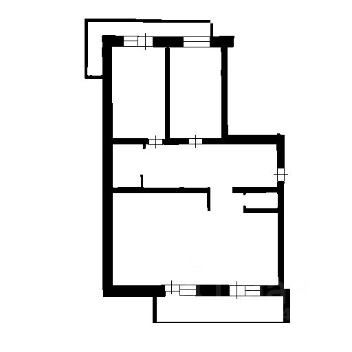 Планировка этой квартиры по данным Циан