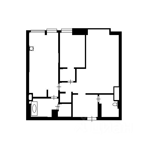 Планировка этой квартиры по данным Циан