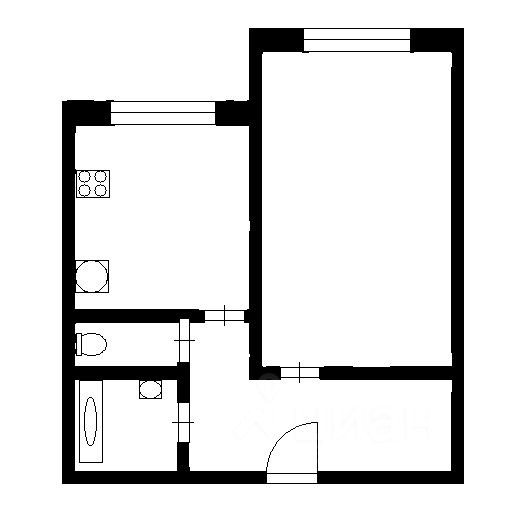 Планировка этой квартиры по данным Циан