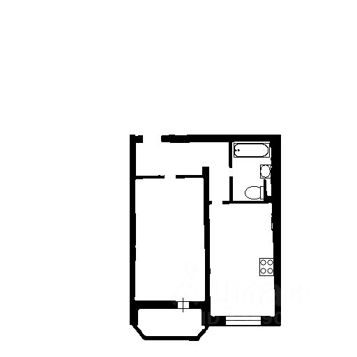 Планировка этой квартиры по данным Циан