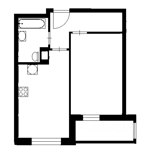 Планировка этой квартиры по данным Циан
