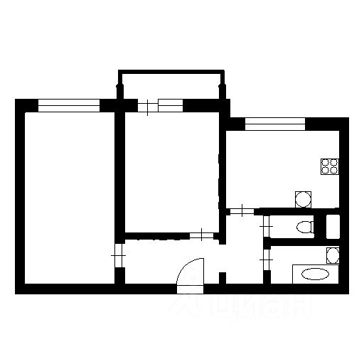 Планировка этой квартиры по данным Циан