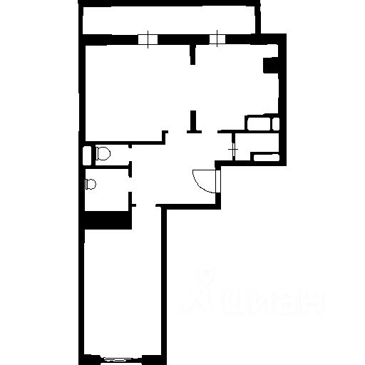 Планировка этой квартиры по данным Циан
