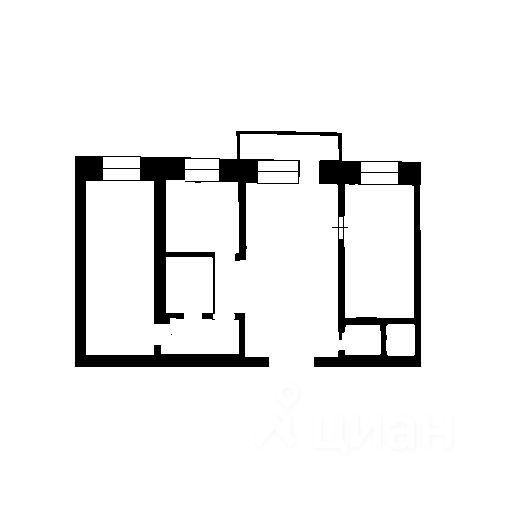 Планировка этой квартиры по данным Циан
