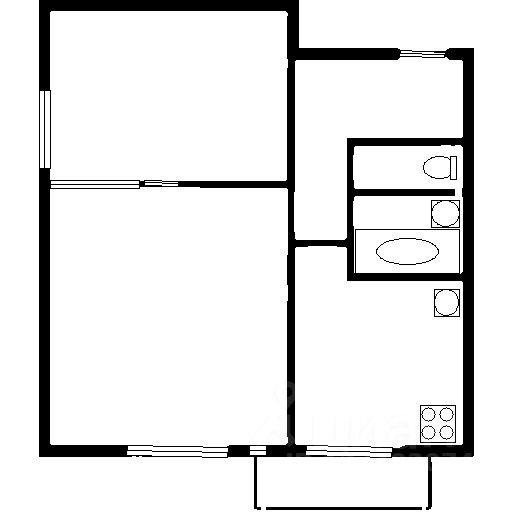 Планировка этой квартиры по данным Циан