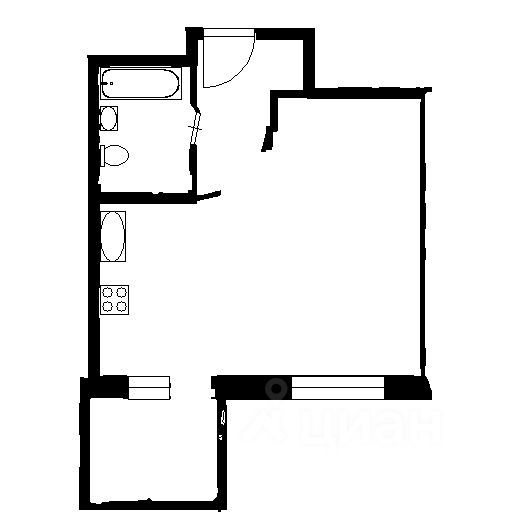 Планировка этой квартиры по данным Циан