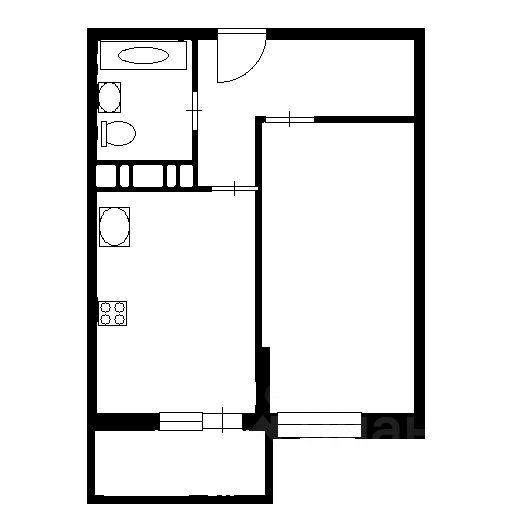 Планировка этой квартиры по данным Циан