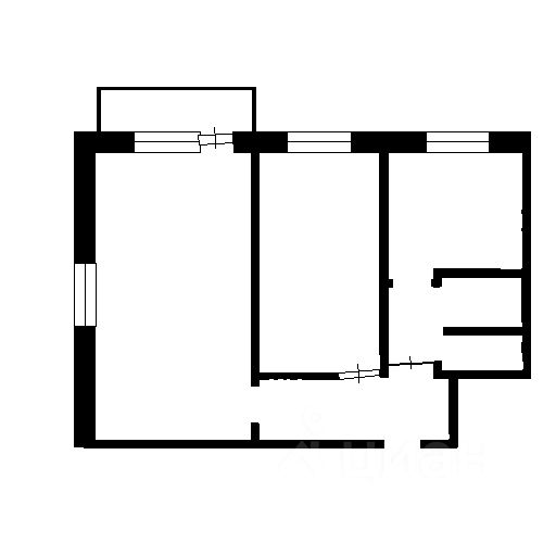 Планировка этой квартиры по данным Циан