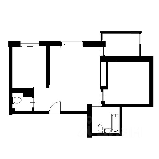 Планировка этой квартиры по данным Циан