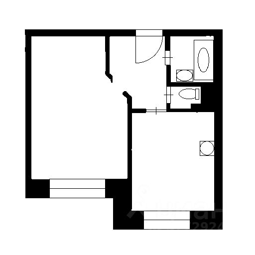 Планировка этой квартиры по данным Циан