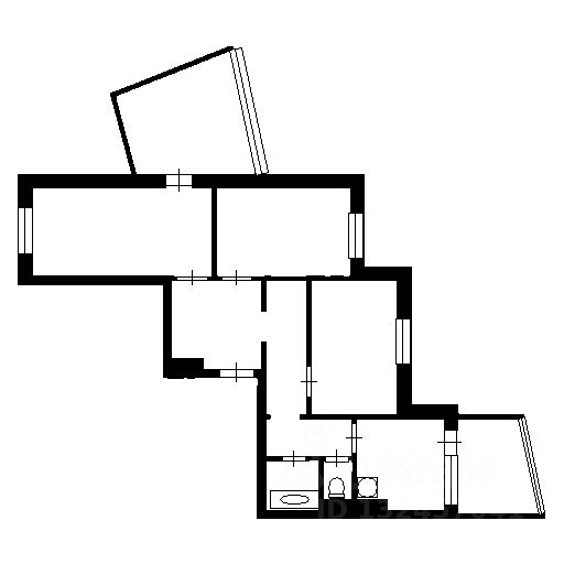 Планировка этой квартиры по данным Циан