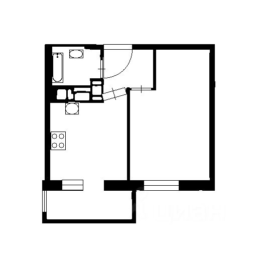 Планировка этой квартиры по данным Циан
