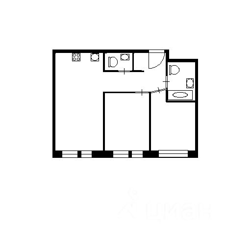 Планировка этой квартиры по данным Циан