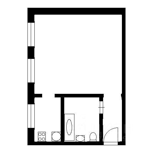 Планировка этой квартиры по данным Циан