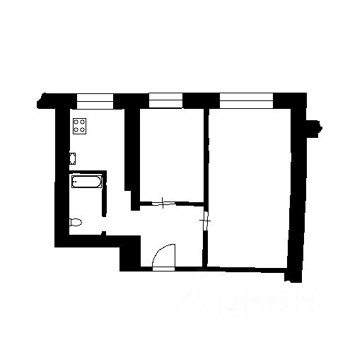 Планировка этой квартиры по данным Циан