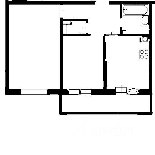 Планировка этой квартиры по данным Циан
