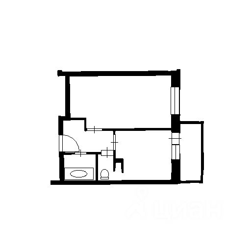 Планировка этой квартиры по данным Циан