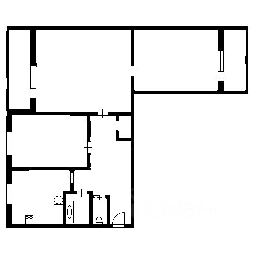 Планировка этой квартиры по данным Циан