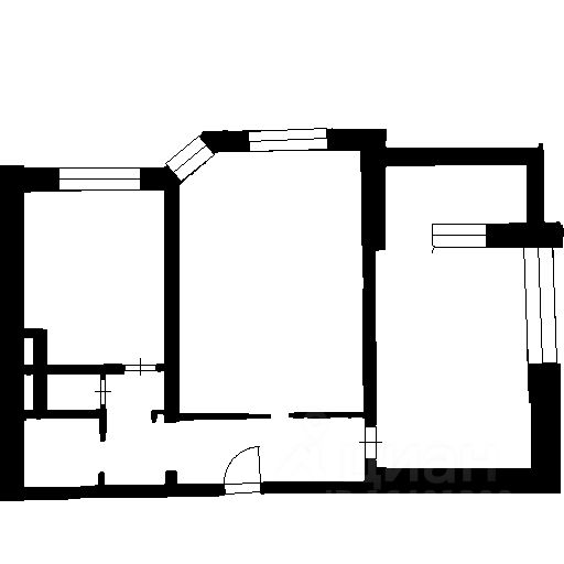 Планировка этой квартиры по данным Циан