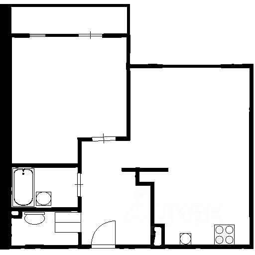 Планировка этой квартиры по данным Циан