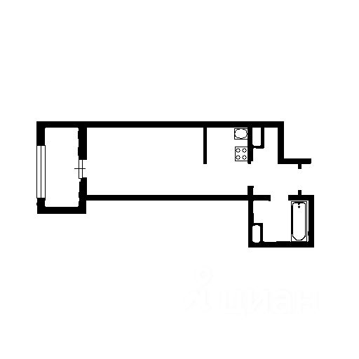 Планировка этой квартиры по данным Циан