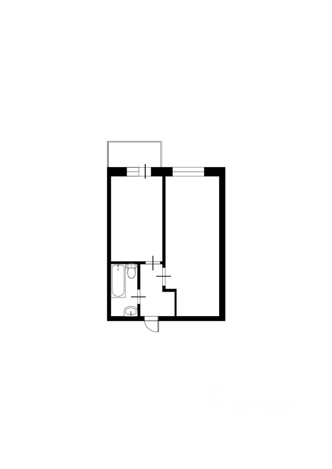 Планировка этой квартиры по данным Циан
