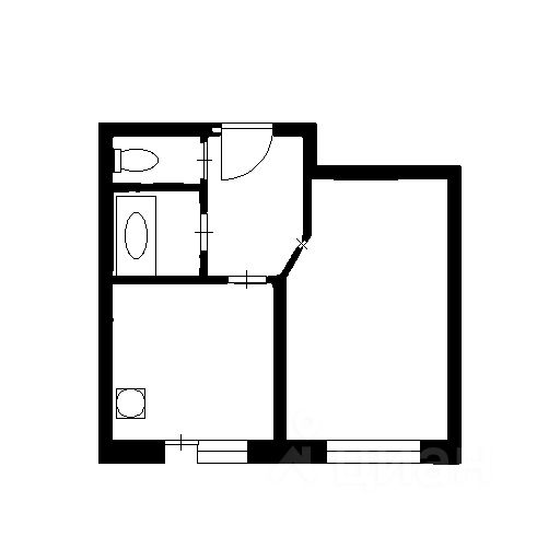 Планировка этой квартиры по данным Циан