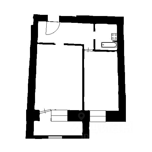 Планировка этой квартиры по данным Циан