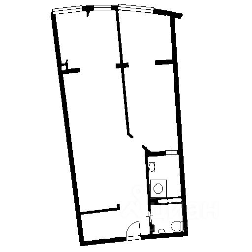 Планировка этой квартиры по данным Циан
