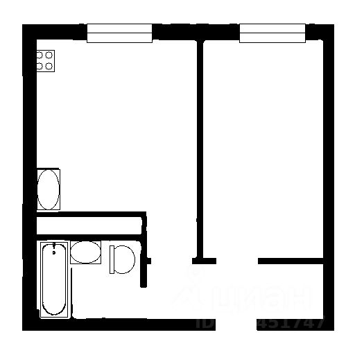 Планировка этой квартиры по данным Циан