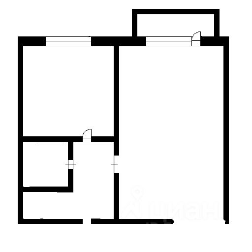 Планировка этой квартиры по данным Циан