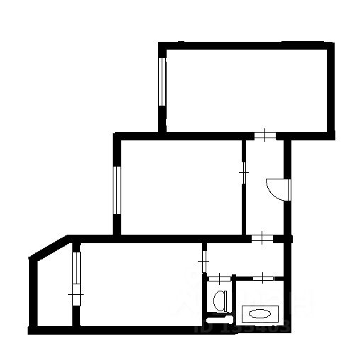 Планировка этой квартиры по данным Циан