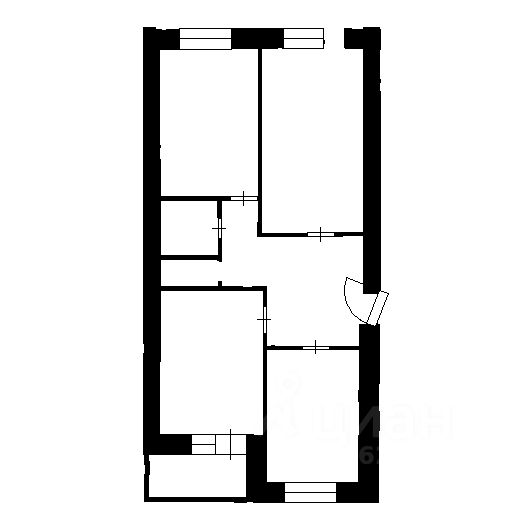 Планировка этой квартиры по данным Циан