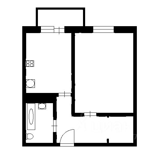 Планировка этой квартиры по данным Циан