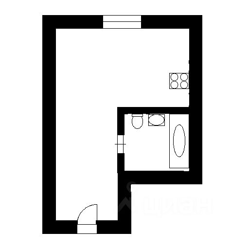 Планировка этой квартиры по данным Циан