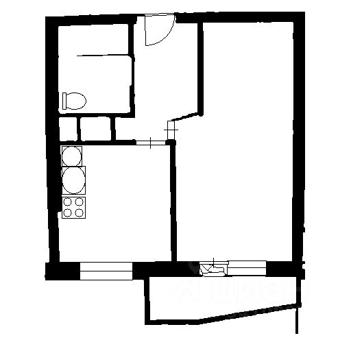Планировка этой квартиры по данным Циан