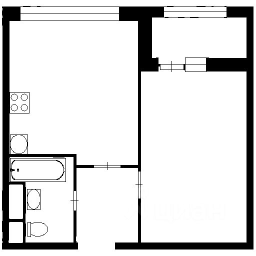Планировка этой квартиры по данным Циан