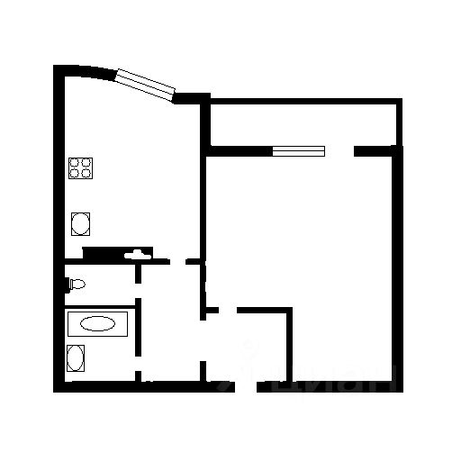 Планировка этой квартиры по данным Циан